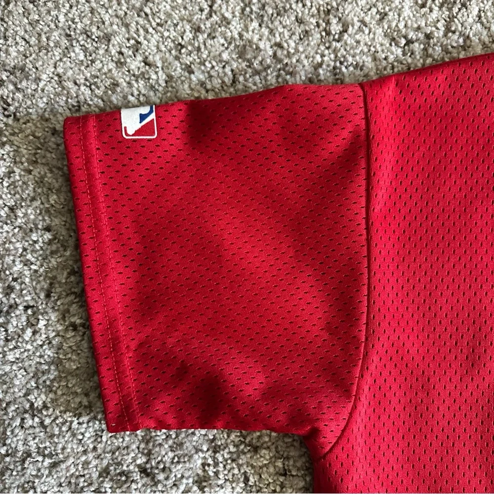 VTG Y2K Majestic Washington Nationals MLB Red Mesh Jersey Boys Youth XL Made USA